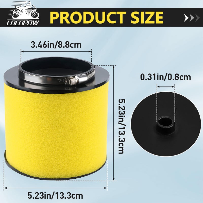 LOCOPOW Air Filter for Honda Foreman 500 TRX500F 17254-HN1-000 Rubicon 500 TRX500FA TRX500FM Rincon 650 TRX650FA Rancher 420 TRX420 Sportrax 400 TRX400EX 4x4 SXS500M SXS700M - Image 3